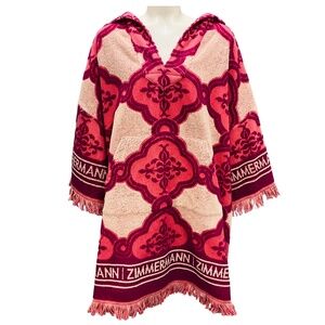 ZIMMERMANN CORAL / PURPLE LOLA TERRY TOWEL DRESS